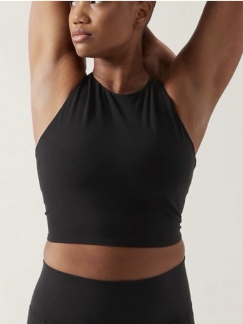 Athleta Conscious Crop D-DD+ Size S Black NWT Light impact